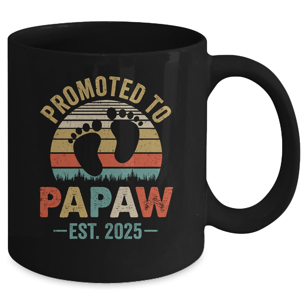Promoted To Papaw Est 2025 Fathers Day Vintage Mug | siriusteestore