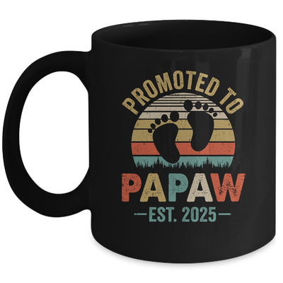 Promoted To Papaw Est 2025 Fathers Day Vintage Mug | siriusteestore
