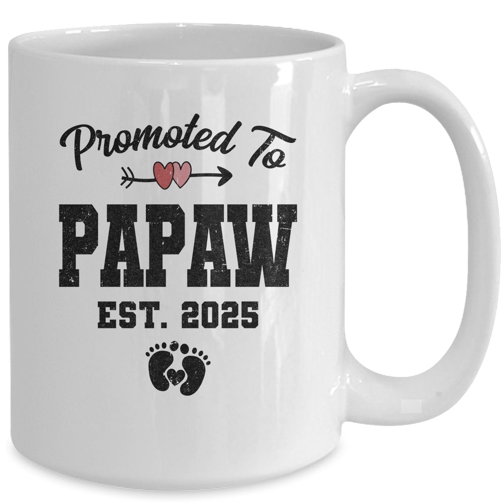 Promoted To Papaw Est 2025 First Time Fathers Day Mug | siriusteestore