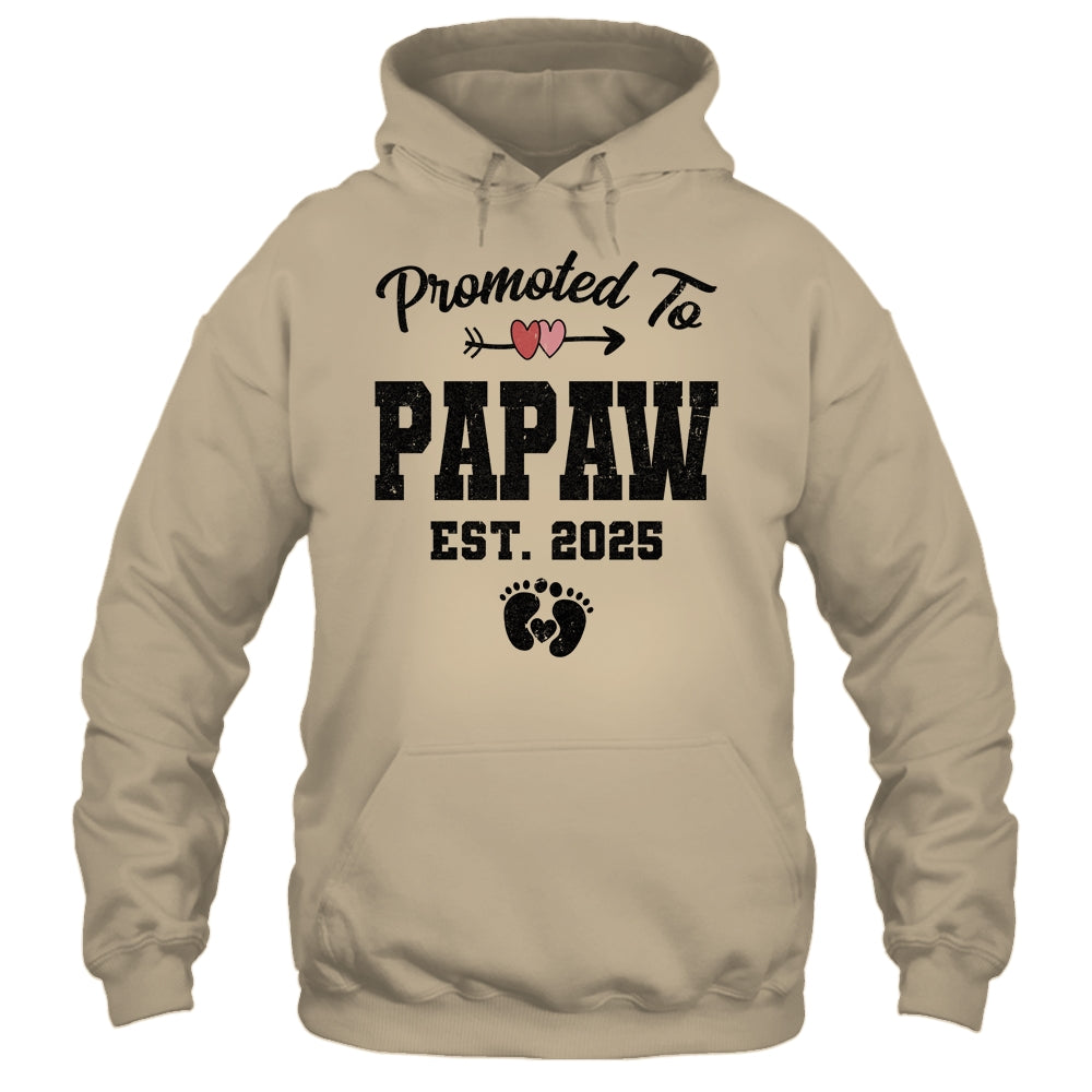 Promoted To Papaw Est 2025 First Time Fathers Day Shirt & Hoodie | siriusteestore