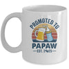 Promoted To Papaw Est 2025 First Time Fathers Day Vintage Mug | siriusteestore