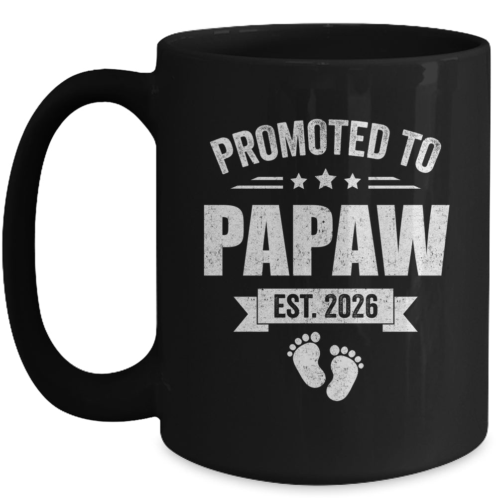 Promoted To Papaw Est 2026 Fathers Day First Time New Papaw Mug | siriusteestore