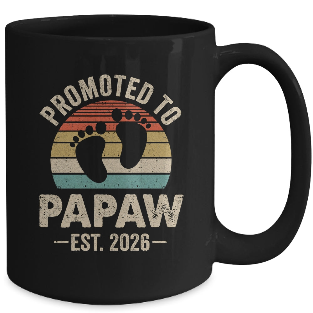 Promoted To Papaw Est 2026 Fathers Day Vintage Mug | siriusteestore
