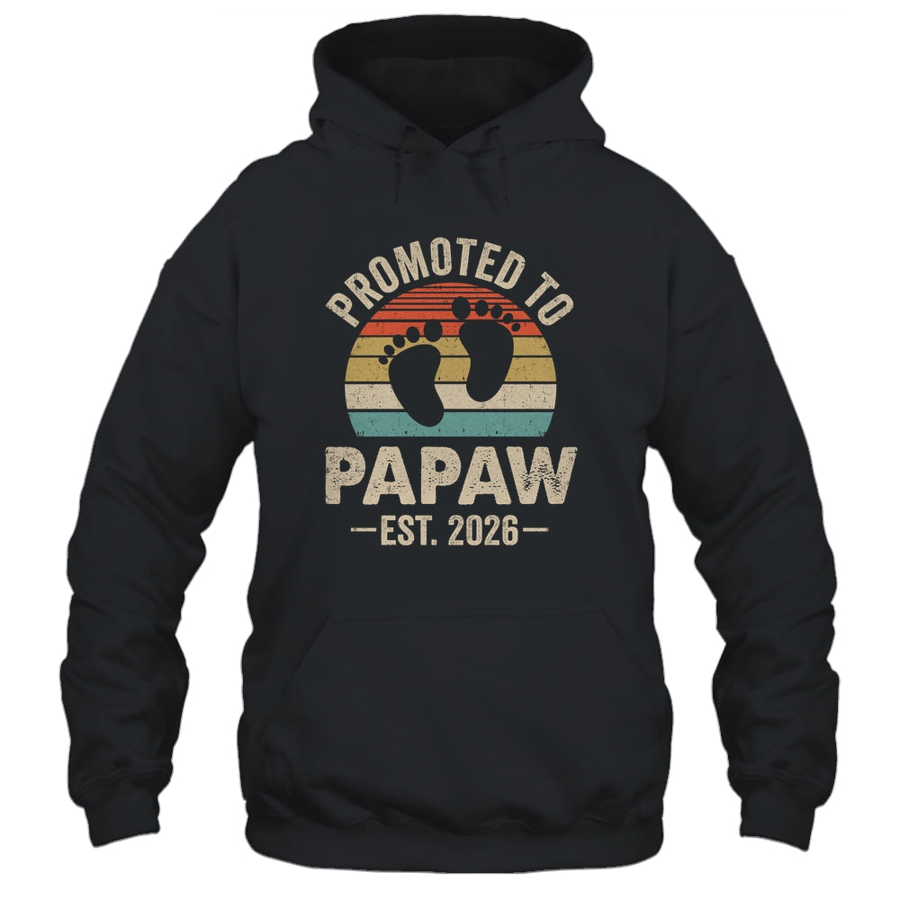 Promoted To Papaw Est 2026 Fathers Day Vintage Shirt & Hoodie | siriusteestore