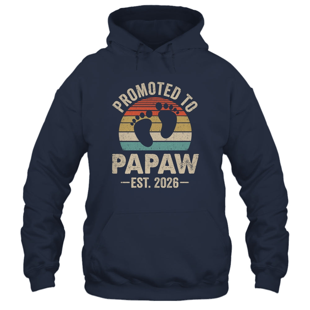 Promoted To Papaw Est 2026 Fathers Day Vintage Shirt & Hoodie | siriusteestore