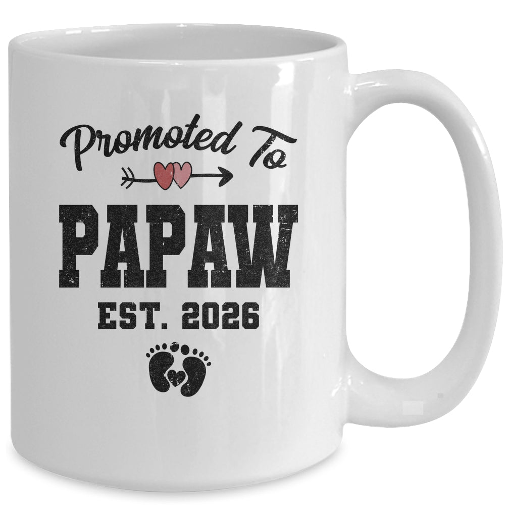 Promoted To Papaw Est 2026 First Time Fathers Day Mug | siriusteestore