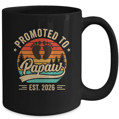 Promoted To Papaw Est 2026 Grandparents Baby Announcement Mug | siriusteestore