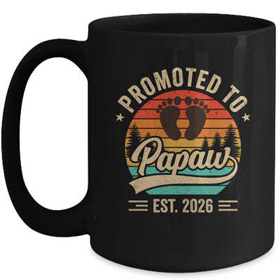 Promoted To Papaw Est 2026 Grandparents Baby Announcement Mug | siriusteestore
