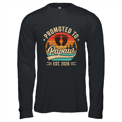 Promoted To Papaw Est 2026 Grandparents Baby Announcement Shirt & Hoodie | siriusteestore