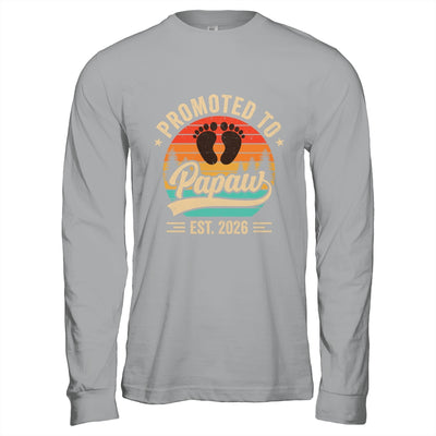 Promoted To Papaw Est 2026 Grandparents Baby Announcement Shirt & Hoodie | siriusteestore