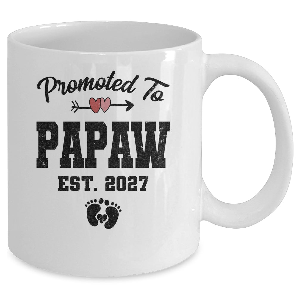 Promoted To Papaw Est 2027 First Time Fathers Day Mug | siriusteestore