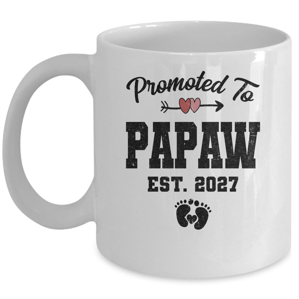 Promoted To Papaw Est 2027 First Time Fathers Day Mug | siriusteestore