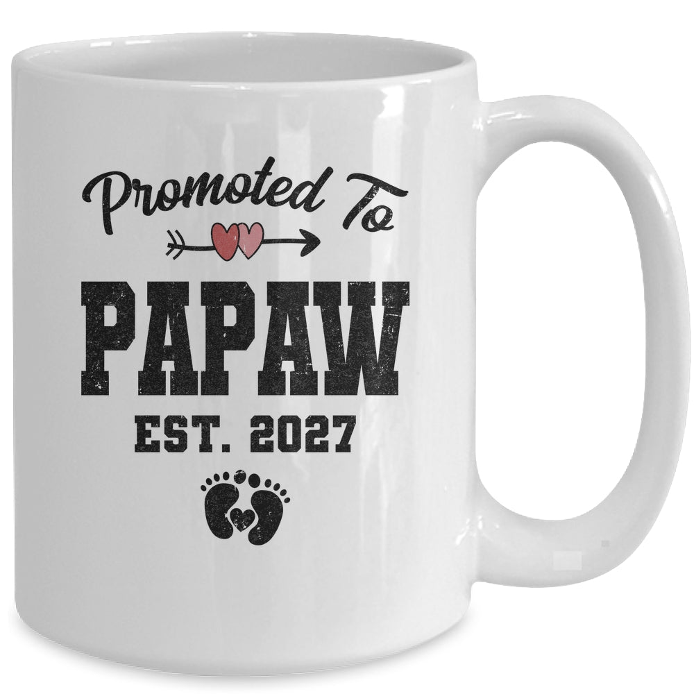 Promoted To Papaw Est 2027 First Time Fathers Day Mug | siriusteestore
