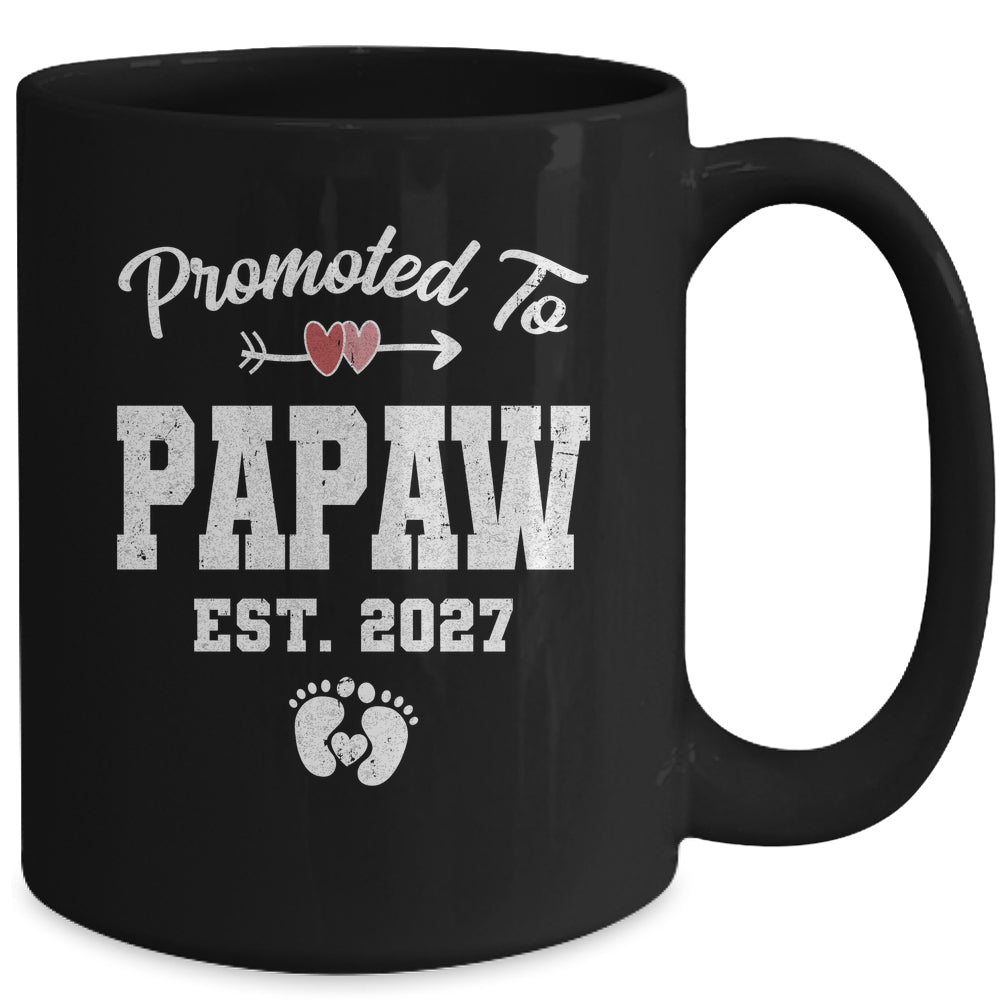 Promoted To Papaw Est 2027 Funny First Time Fathers Day Mug | siriusteestore