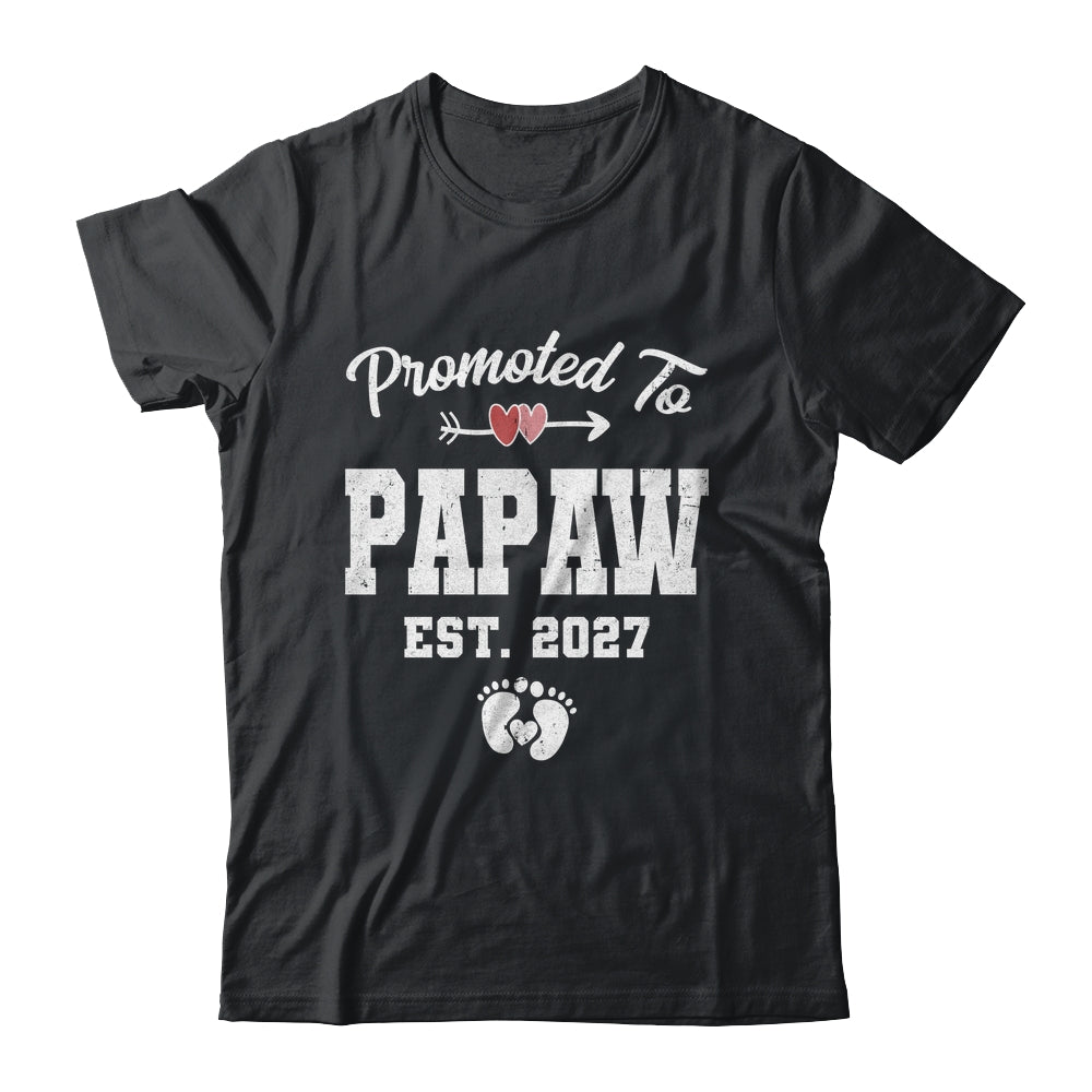 Promoted To Papaw Est 2027 Funny First Time Fathers Day Shirt & Hoodie | siriusteestore