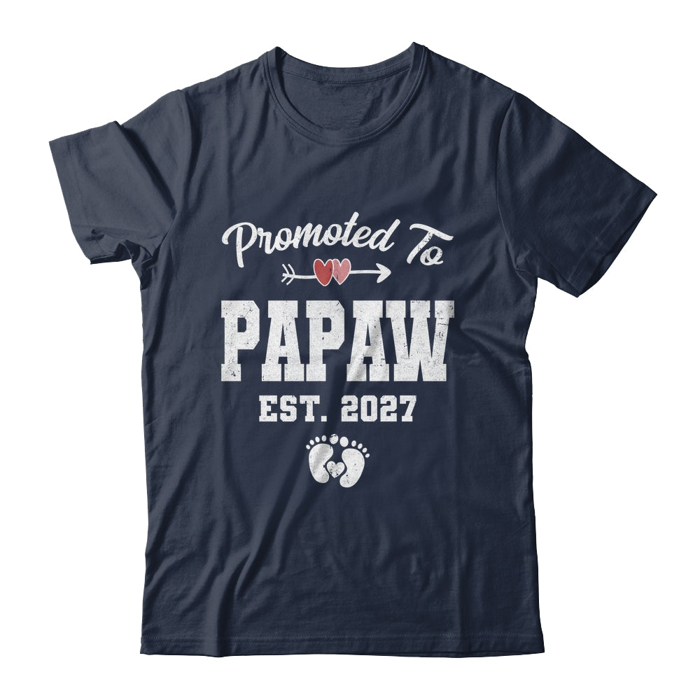 Promoted To Papaw Est 2027 Funny First Time Fathers Day Shirt & Hoodie | siriusteestore