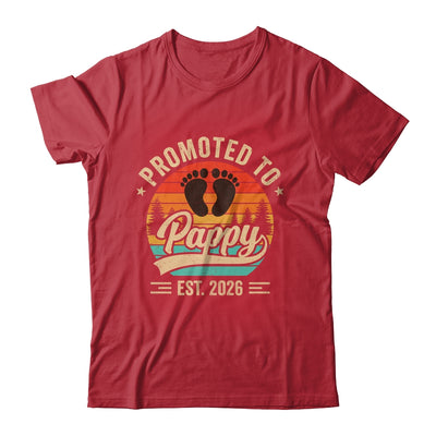 Promoted To Pappy Est 2026 Grandparents Baby Announcement Shirt & Hoodie | siriusteestore
