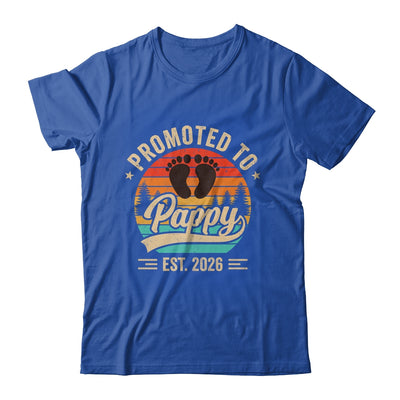 Promoted To Pappy Est 2026 Grandparents Baby Announcement Shirt & Hoodie | siriusteestore