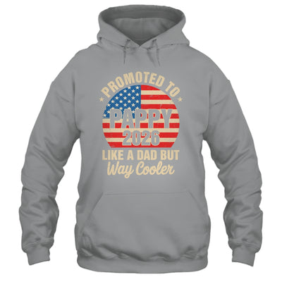Promoted To Pappy Est 2026 Soon To Be New Grandad US Flag Shirt & Hoodie | siriusteestore