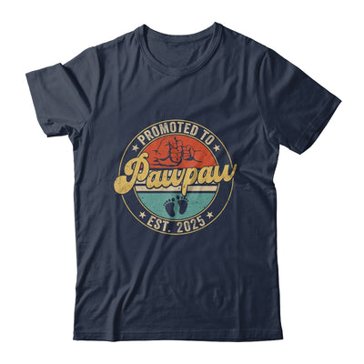 Promoted To Pawpaw 2025 Pregnancy New First Pawpaw Retro Shirt & Hoodie | siriusteestore