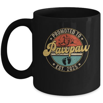 Promoted To Pawpaw 2025 Pregnancy New First Pawpaw Retro Mug | siriusteestore