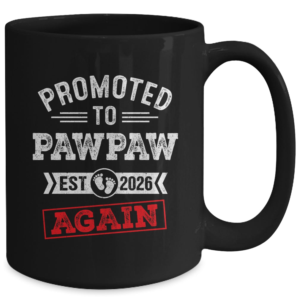 Promoted To Pawpaw Again 2026 Pregnancy Announcement Mug | siriusteestore