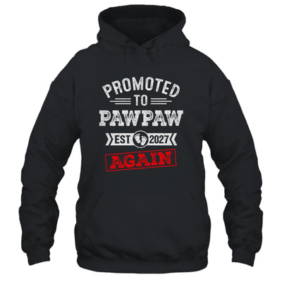 Promoted To Pawpaw Again 2027 Pregnancy Announcement Shirt & Hoodie | siriusteestore