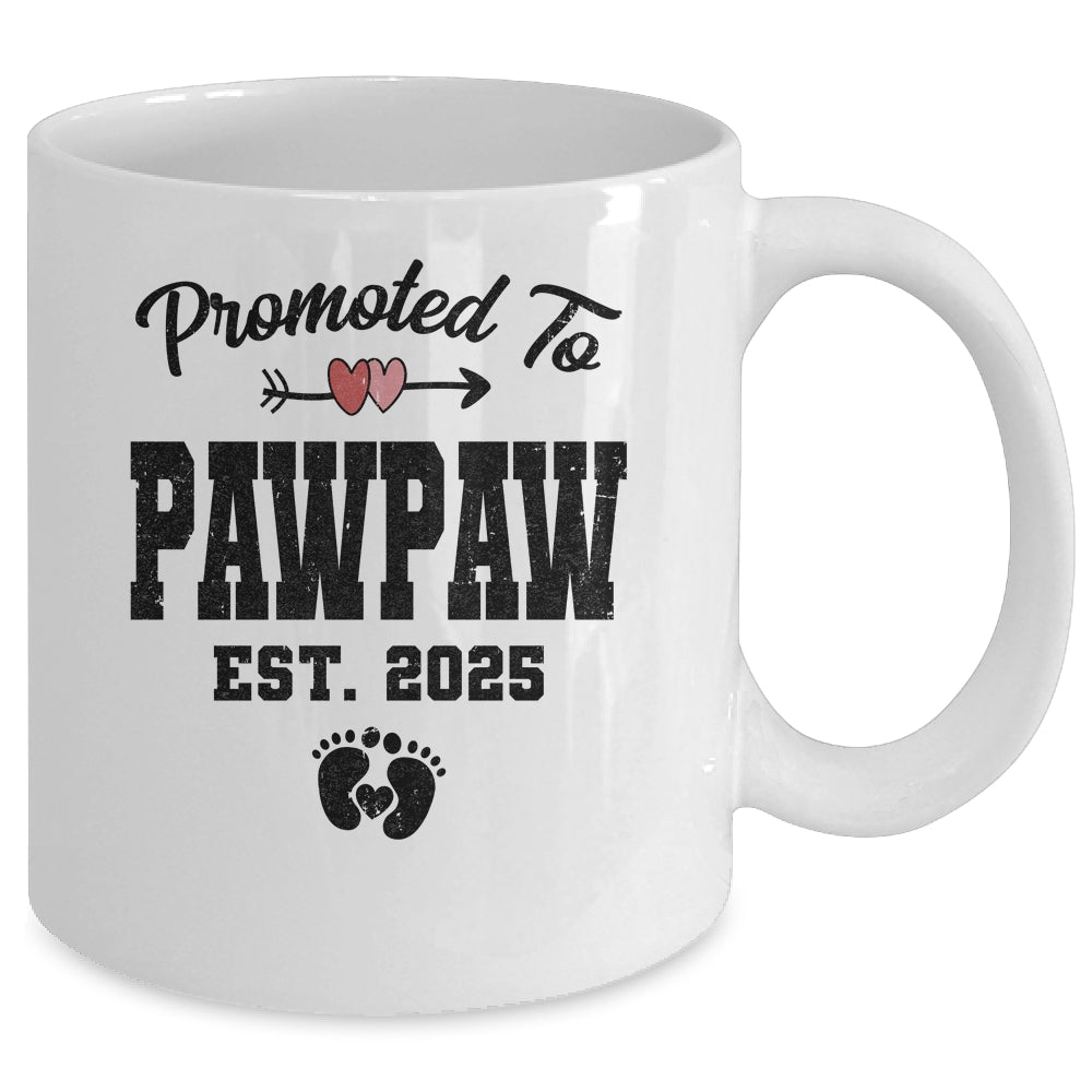 Promoted To Pawpaw Est 2025 First Time Fathers Day Mug | siriusteestore