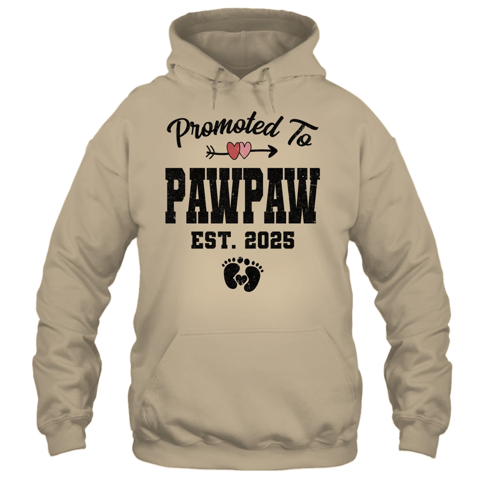 Promoted To Pawpaw Est 2025 First Time Fathers Day Shirt & Hoodie | siriusteestore
