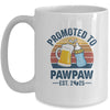 Promoted To Pawpaw Est 2025 First Time Fathers Day Vintage Mug | siriusteestore