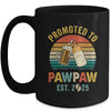 Promoted To Pawpaw Est 2025 Vintage New Pawpaw Fathers Day Mug | siriusteestore