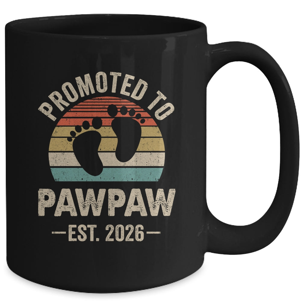 Promoted To Pawpaw Est 2026 Fathers Day Vintage Mug | siriusteestore