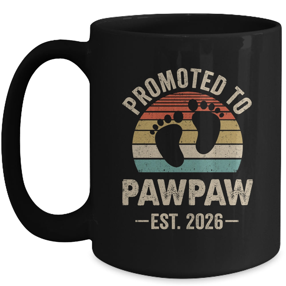 Promoted To Pawpaw Est 2026 Fathers Day Vintage Mug | siriusteestore