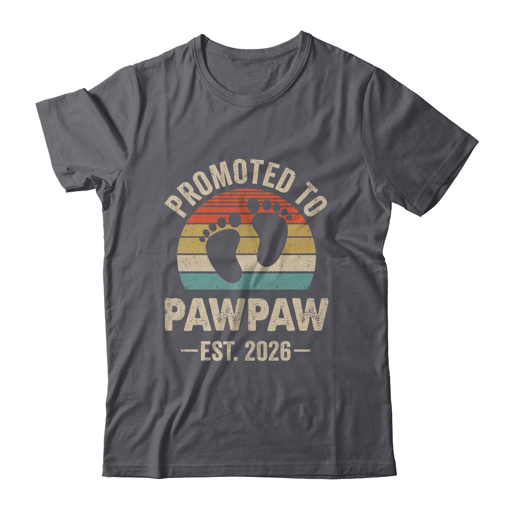 Promoted To Pawpaw Est 2026 Fathers Day Vintage Shirt & Hoodie | siriusteestore