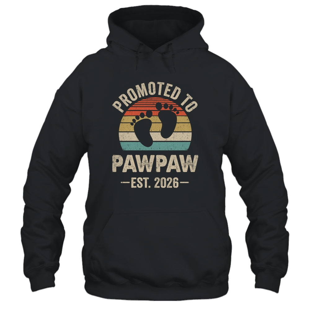 Promoted To Pawpaw Est 2026 Fathers Day Vintage Shirt & Hoodie | siriusteestore
