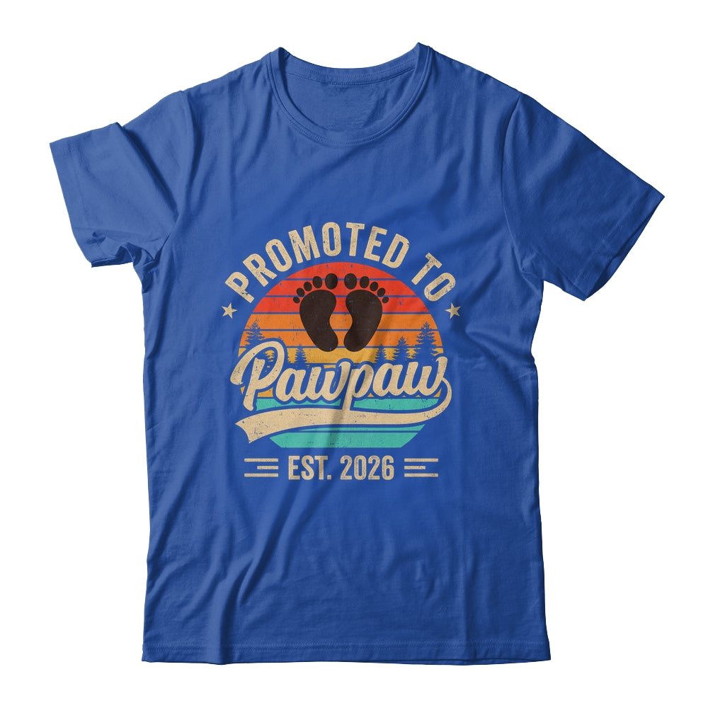 Promoted To Pawpaw Est 2026 Grandparents Baby Announcement Shirt & Hoodie | siriusteestore