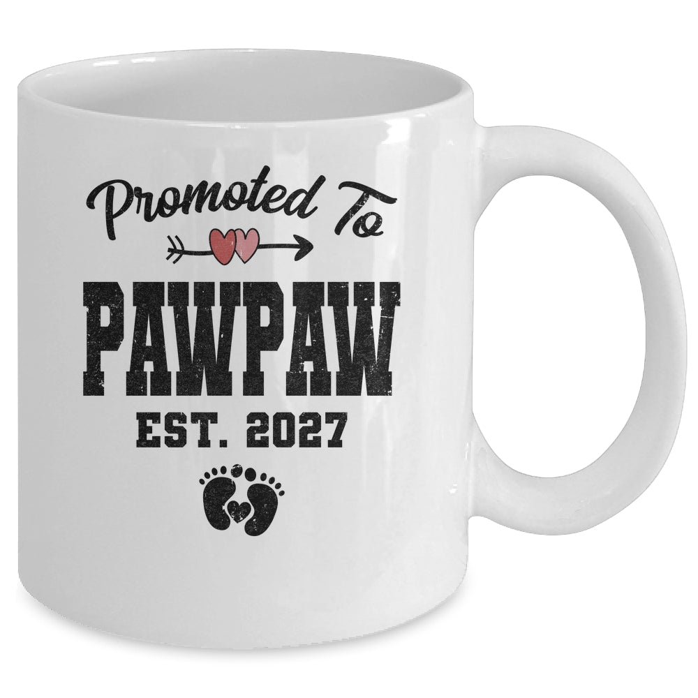 Promoted To Pawpaw Est 2027 First Time Fathers Day Mug | siriusteestore