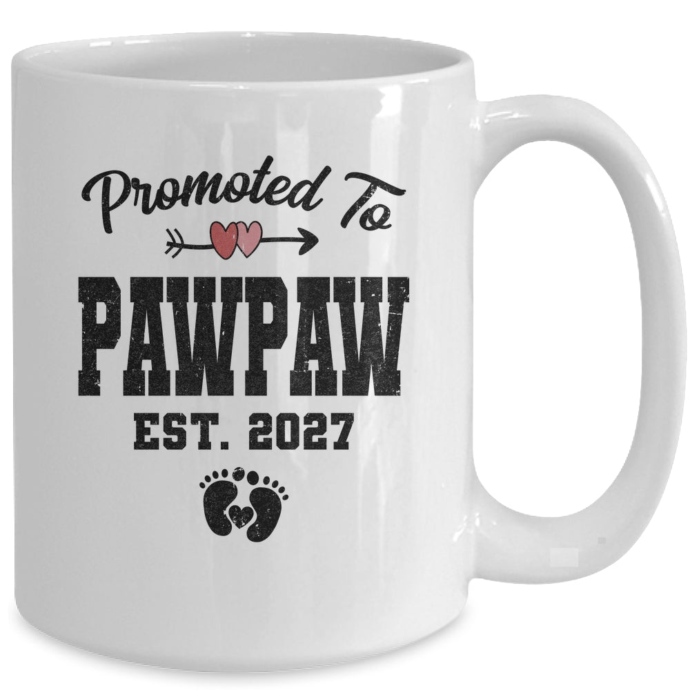 Promoted To Pawpaw Est 2027 First Time Fathers Day Mug | siriusteestore