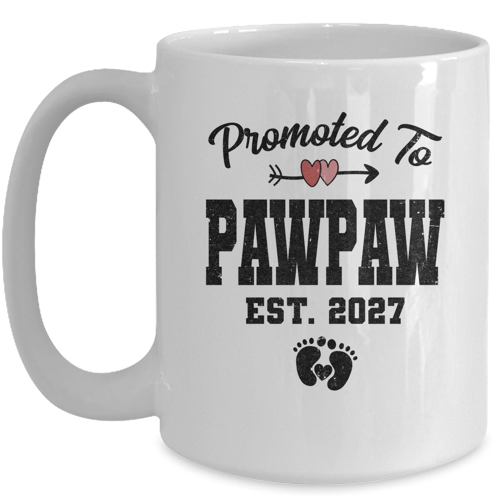Promoted To Pawpaw Est 2027 First Time Fathers Day Mug | siriusteestore