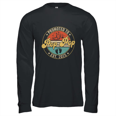 Promoted To Pop Pop 2025 Pregnancy New First Pop Pop Retro Shirt & Hoodie | siriusteestore