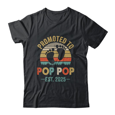 Promoted To Pop Pop Est 2025 Fathers Day Vintage Shirt & Hoodie | siriusteestore