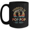 Promoted To Pop Pop Est 2025 Fathers Day Vintage Mug | siriusteestore