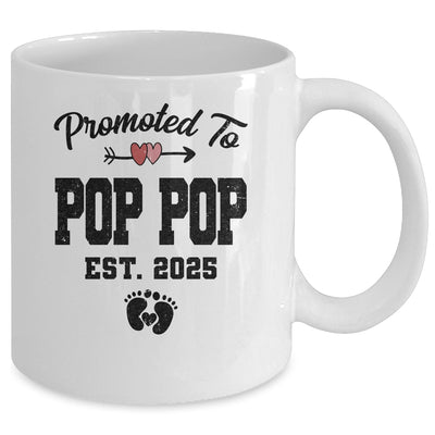 Promoted To Pop Pop Est 2025 First Time Fathers Day Mug | siriusteestore