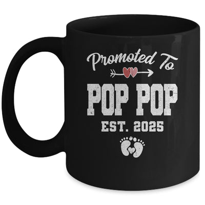 Promoted To Pop Pop Est 2025 Funny First Time Fathers Day Mug | siriusteestore