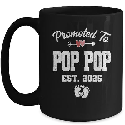 Promoted To Pop Pop Est 2025 Funny First Time Fathers Day Mug | siriusteestore