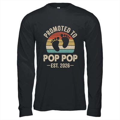 Promoted To Pop Pop Est 2026 Fathers Day Vintage Shirt & Hoodie | siriusteestore