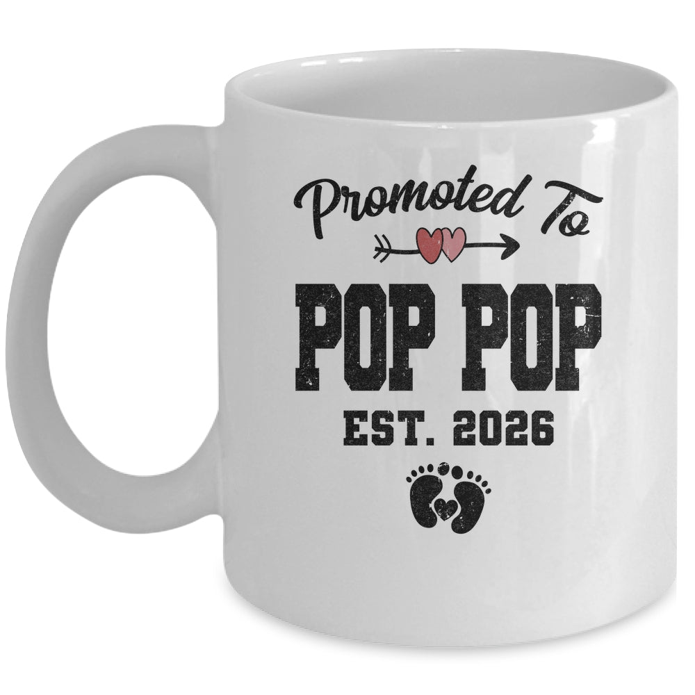 Promoted To Pop Pop Est 2026 First Time Fathers Day Mug | siriusteestore
