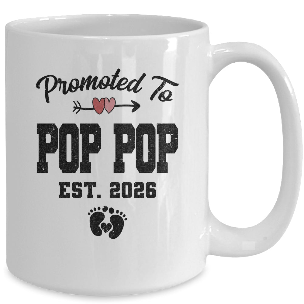 Promoted To Pop Pop Est 2026 First Time Fathers Day Mug | siriusteestore