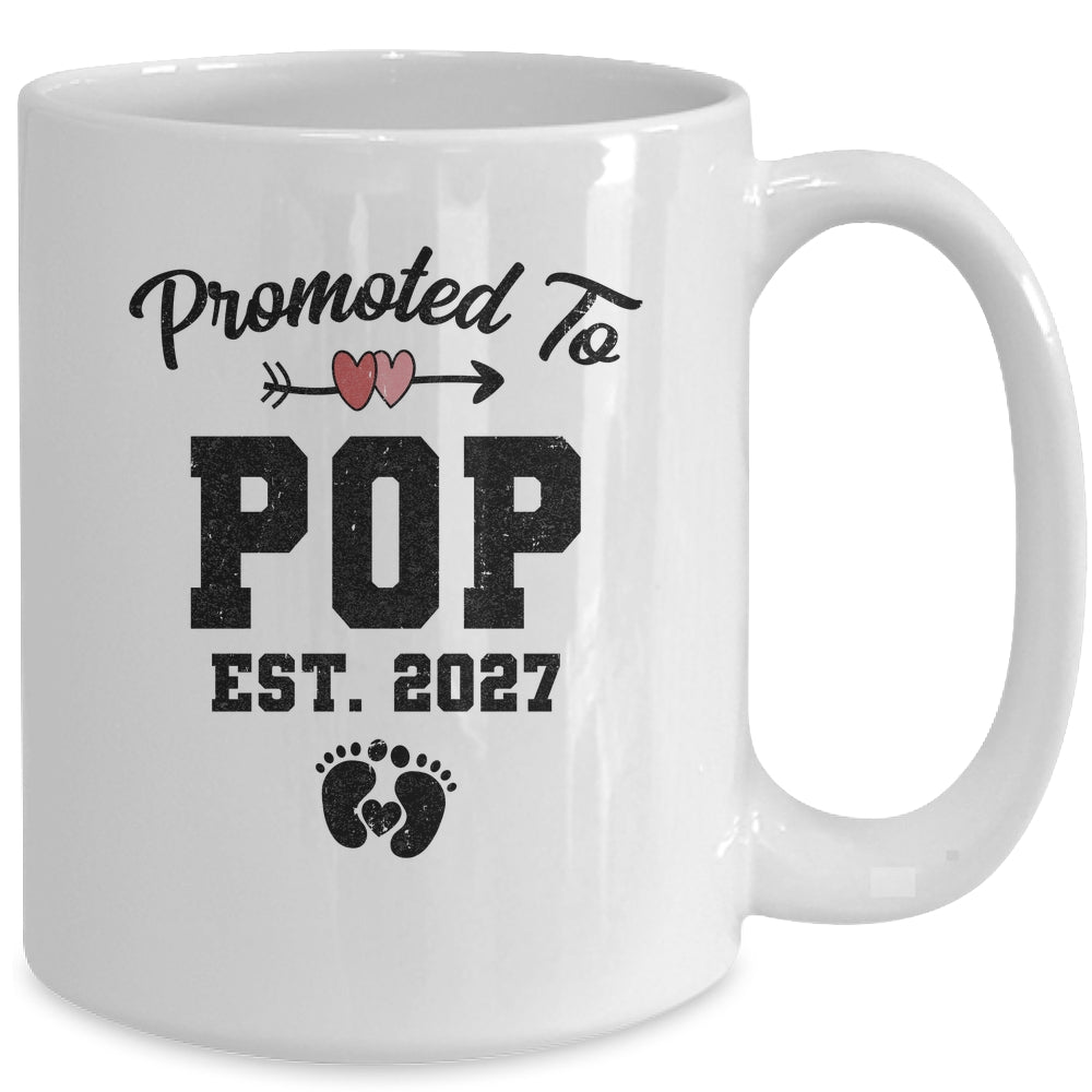 Promoted To Pop Pop Est 2027 First Time Fathers Day Mug | siriusteestore