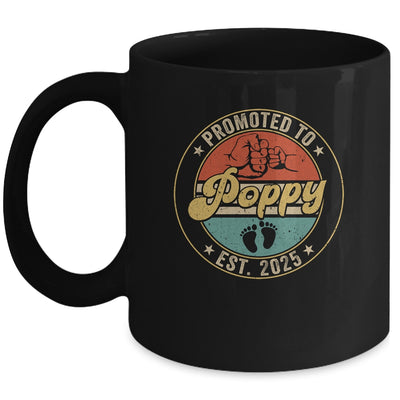 Promoted To Poppy 2025 Pregnancy New First Poppy Retro Mug | siriusteestore